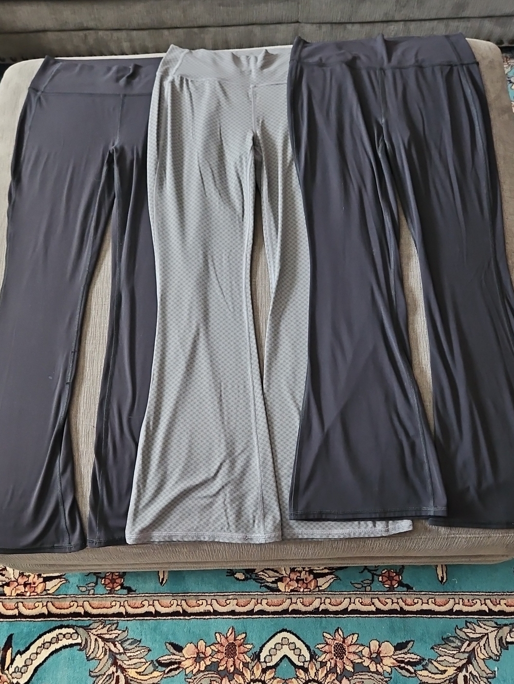 A Set Of 3 (2 Black 1 Grey) All In Motion Girl Flared Leggins Size XL (14)